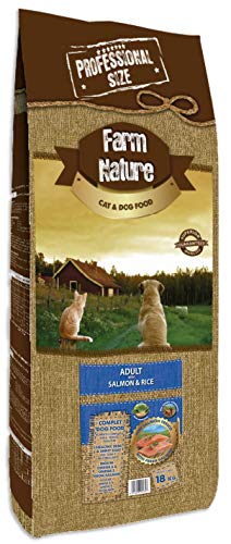 Farm Nature Pienso seco para Perros. FN Salmón con Arroz - Todas Las Razas - 18 kg