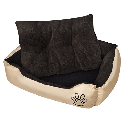 Festnight Cama Blanda para Perros con un Cojín Acolchado Tamaño L 75 x 58 x 19 cm