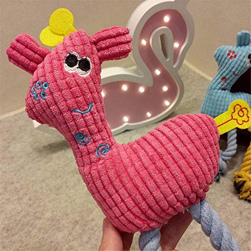 FHKGCD Peluches para Mascotas Squeak Toys Sound Play Juguetes para Perros para Perros Pequeños Grandes Gatos Cachorros Molar Chew Toys Venta Al por Mayor Chihuahua, Ciervo Rosa, como Tamaño De Imagen