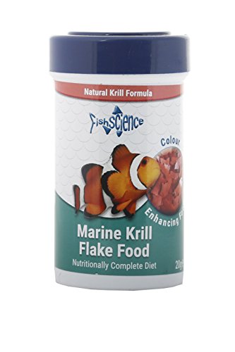 FishScience Marine Krill Flake Food 20 g Fish Science Saltwater Feed Flakes