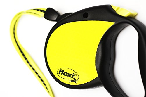 Flexi Neon Correa para Perro Retráctil, pequeño tamaño Correa, Cable 5 m, para un Perro hasta 12 kg