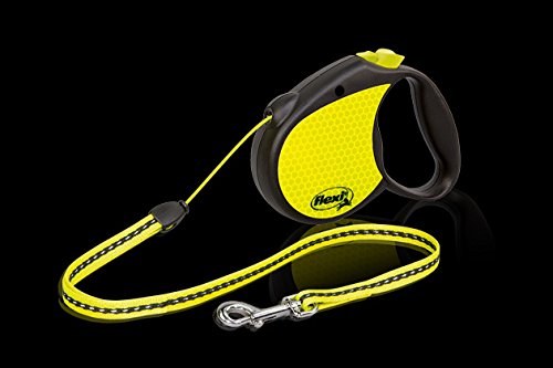 Flexi Neon Correa para Perro Retráctil, pequeño tamaño Correa, Cable 5 m, para un Perro hasta 12 kg