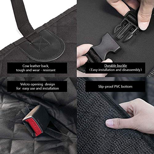 FONLAM Tapicería Perro Coche Funda Asiento Trasero Coche para Perro Mascota Protector Cojín Hamaca Gato Viaje