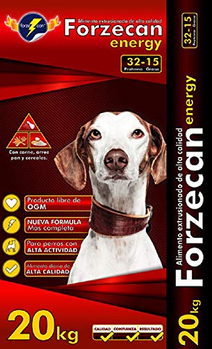 FORZECAN Pienso Energy de Alta Energía para Perros Adultos de Razas Medianas o Grandes - 20kg