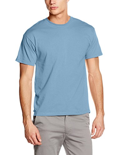 Fruit of the Loom Original T. Camiseta, Azul (Sky Blue YT), S para Hombre