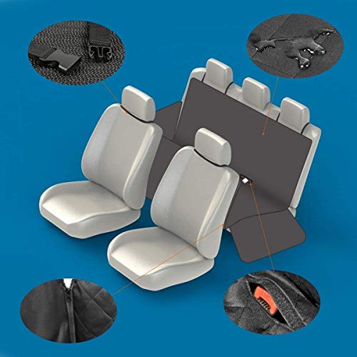 Fundas Asiento Coche Perro,Cubierta de Asientos de Coche para Perros Impermeable Funda para Perro de Coche Protectores de Asiento Coche para Perros Mascotas Viajes para Camioneta SUV de Coche Verde