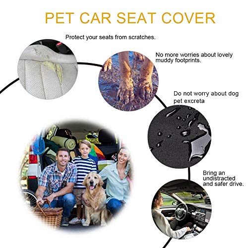 Fundas Asiento Coche Perro,Cubierta de Asientos de Coche para Perros Impermeable Funda para Perro de Coche Protectores de Asiento Coche para Perros Mascotas Viajes para Camioneta SUV de Coche Verde