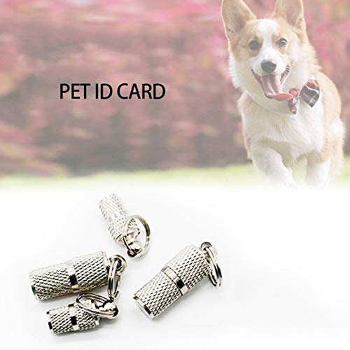 Funnyrunstore Mini Metal Pet Tag Tarjeta de Identidad de arnés de Perro Encantador Tarjeta de Marco Anti-pérdida de Moda Accesorios para Mascotas Lindos Plata