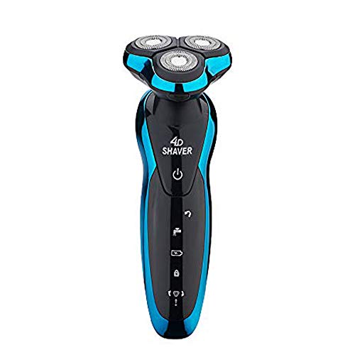 Garing 4 en 1 máquina de afeitar eléctrica recargable Máquina de afeitar de los hombres Máquina de afeitar giratoria para hombres Barba seca húmeda sin cuerda, Nariz, Oreja, Corta el cabello