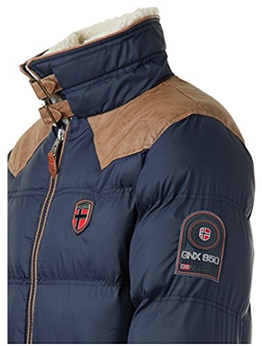 Geographical Norway Noruega GEOGRÁFICA Chaqueta Acolchada Hombre Chaqueta de Invierno Azul Marino, tamaño:L