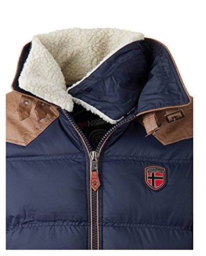 Geographical Norway Noruega GEOGRÁFICA Chaqueta Acolchada Hombre Chaqueta de Invierno Azul Marino, tamaño:L