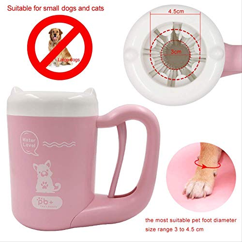 GJNVBDZSF Taza Limpia Accesorios para Mascotas Cepillo de Lavado de Silicona Lavadora de Patas Bulldog francés Pug Suministros Herramienta de Limpieza para Perros