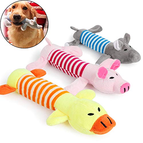 Gouen Cat Toy Elephan Pig Pet Chew Toys para Perros pequeños Limpieza de Dientes Puppy Dog Toy Mascotas Accesorios para Animales Suministros, Panda Negro, S