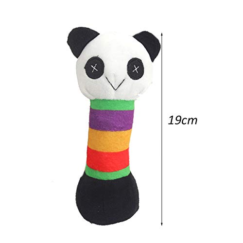 Gouen Cat Toy Elephan Pig Pet Chew Toys para Perros pequeños Limpieza de Dientes Puppy Dog Toy Mascotas Accesorios para Animales Suministros, Panda Negro, S