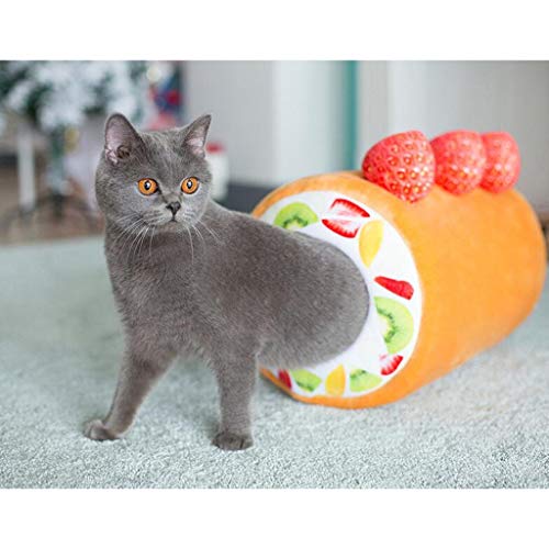 Goumaomao Acogedor Gato Cama Lavables admiten Nest - Gato del Perro Caliente Gatito Camas Gracioso Agosto Fruta Cueva de la casa del Perrito de la Perrera