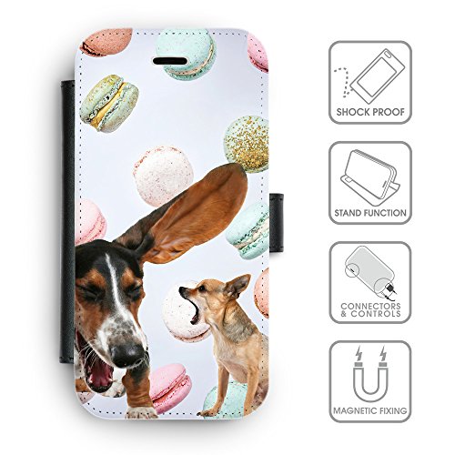 Grand Teléfono Casos Flip PU Cuero Wallet Caso con Ranuras para Tarjetas de crédito // Q05600673 Chihuahua Perro Pastel macarrones // Acer Liquid z410 2015