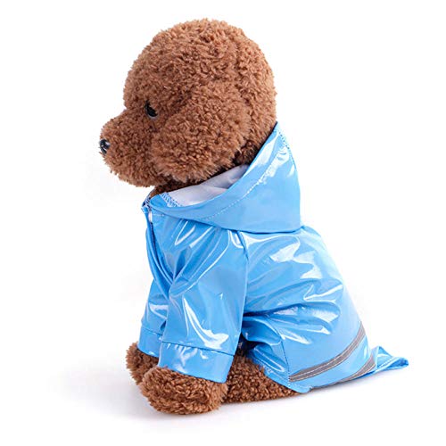 Gulunmun Chubasqueros para Perros Cachorro De Lluvia para Mascotas De Cachorro Al Aire Libre S-XL con Capucha Chaquetas Impermeables PU Impermeable para Perros Gatos Ropa Ropa-Red_XL_