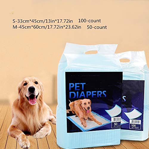 H&1 Empapadores de adiestramiento para Perros, Bloqueo Regular de la Humedad y el Olor Ultra-Absorbente Transpirable para Cachorros, Perros Viejos, etc,M