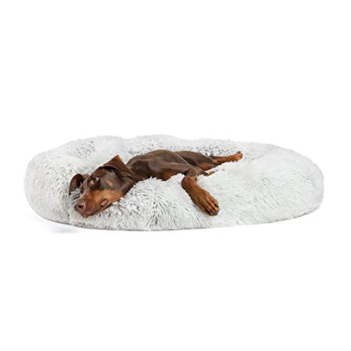 HahaGo Mascota Cama Felpa Suave Redondo Gato Dormido Saco de Dormir Profundo Almohada de Felpa Cojín Suave Fossa para Gatos Perros(Gris)(60cm/23,62 Pulgadas)