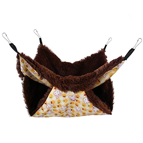 Hamacas para Mascotas, Pequeños Animales Cama Colgante Saco de Dormir, Cálida Hamaca de Entrepiso para Animales Pequeños, para Invierno, Cálida, para HáMster Cerdo HolandéS, 18.5-35cm