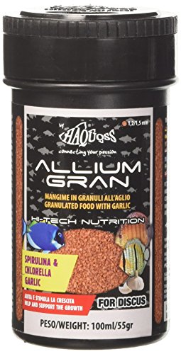 Haquoss Allium Gran Alimento de scaglie a Base de ajos para Discus, 100 ml/55 gr