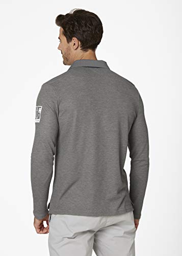 Helly Hansen Skagen Quickdry Rugger Camisera Manga Larga, Hombre, Grey Melange, S