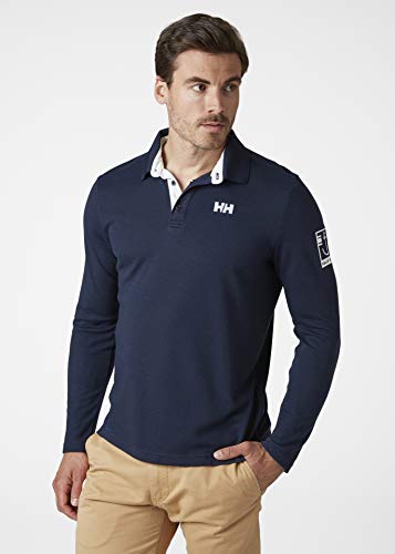 Helly Hansen Skagen Quickdry Rugger Camisera Manga Larga, Hombre, Navy, S