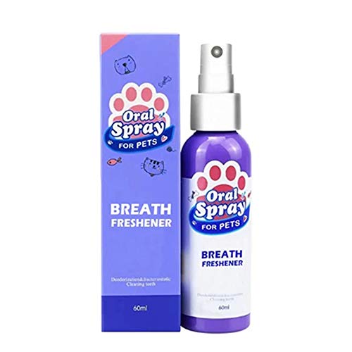 Herewegoo Spray Bucal para Mascotas Ambientador para Aliento para Perros Cuidado Oral Mal Aliento Limpieza De Los Dientes Cuidado Dental Ambientador para Eliminar La Placa para El Cachorro De Perro