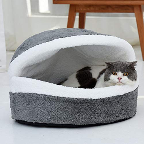 HHXXTTXS Cama de Hamburguesa de casa de Gato Caliente para Gatito Cachorro Estera para Dormir Cojín de Perro pequeño Desmontable a Prueba de Viento para Invierno Suministros para Mascotas