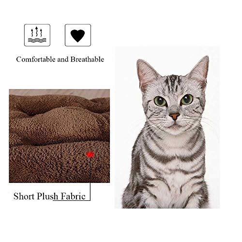 Hi-Hins Cama para Gatos de Apertura portátil Suave, Cat Cozy Condo Pet Cube, Cat House Pet Bed, Cat Cave Bed, cálido, Duradero y fácil de Limpiar, fácil de Plegar y almacenar, Gris,M