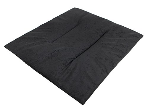 Hobbydog Cojín, tamaño R1 – 36 x 30 cm, Color Negro, Piel de Terciopelo, colchón, Zona de Descanso, Mascotas, sofá, caseta, Cama para Perros, Gatos, Cueva, Extra-Small