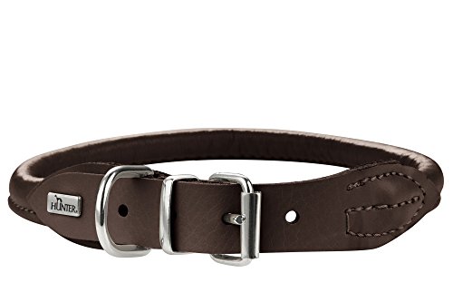 HUNTER - Collar de Piel de Alce Redondo y Suave para Perro