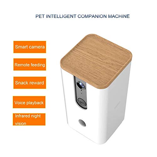 Inteligente Juguetes para Mascotas Comedero Automático Perros Y Gatos con 165 ° Cámara De Visión Nocturna De Alta Definición Juegos De Entretenimiento