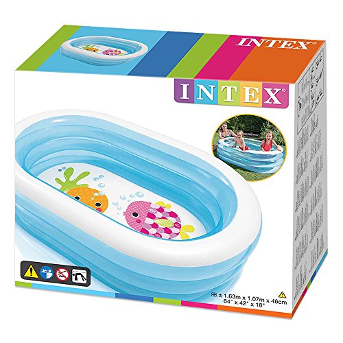 Intex 57482NP - Piscina hinchable My Sea Friends 163 x 107 x 46 cm 230 litros