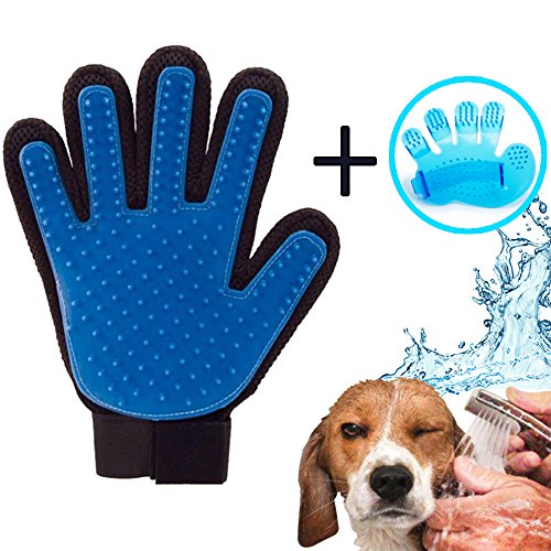 iZoeL Guantes Manopla Masaje para Mascotas Perros Gatos, Retiro del Pelo y Aparato de Masaje - Masaje de Mascotas y Baño de Cepillo y Peine (1 Pieza)