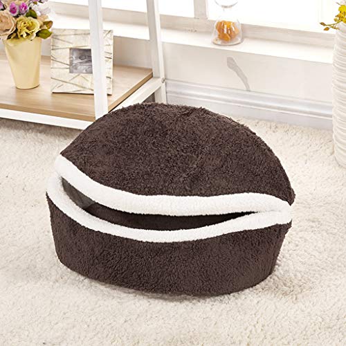 JHFF - Cama para Gatos, casa para Mascotas, 2 en 1, Cama y sofá, Lavable, Suave, cómoda, Cama de Hamburguesa Desmontable