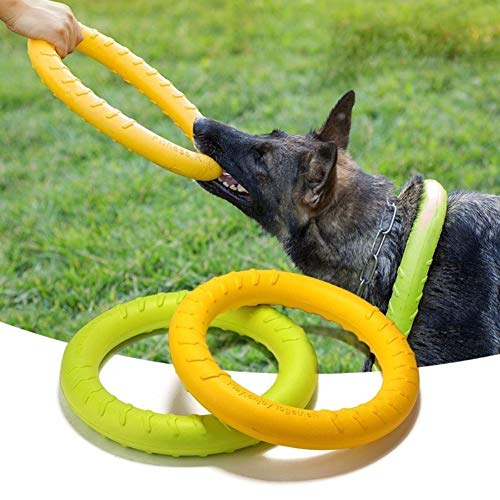 JIADIAN Anillo de Perro Juguetes, Durable Anillo de Goma Natural para Cachorros y Perros Adultos