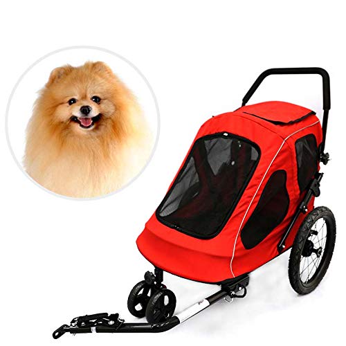 JXS Remolque de Bicicleta para Mascotas - Remolque para Perros y Gatos - Carga 55KG