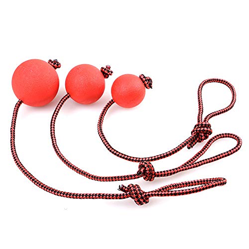 KAJIMMA 1Pcs Bolas para Perros, Juguetes para Masticar Perros Pelota de Goma para Perros La Pelota sólida rebota Extremadamente Durable, Natural y Brillante (S)