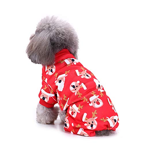 KEESIN sudadera con capucha para perro pequeño, abrigo para perro, abrigo de Navidad, alce de invierno, cálido