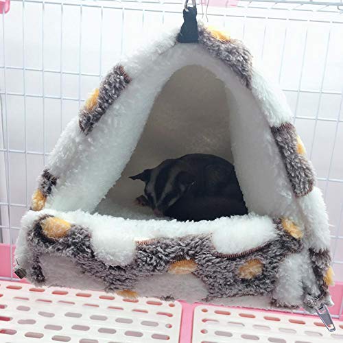 kingpo - Cesto de Invierno para Colgar en la Cama, caseta Desmontable, Saco de Dormir de Conejo Chinchilla, pequeño Animal doméstico, Nido, algodón, Adecuado para los pequeños Animales de Peluche