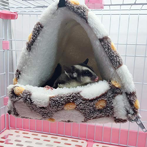 kingpo - Cesto de Invierno para Colgar en la Cama, caseta Desmontable, Saco de Dormir de Conejo Chinchilla, pequeño Animal doméstico, Nido, algodón, Adecuado para los pequeños Animales de Peluche