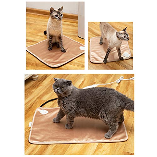 KINTRADE Almohadilla calefactora para Mascotas Alfombrilla de Cama para Gato con calefacción eléctrica Impermeable para Interiores Kit de Calentador de Perros para Gatos