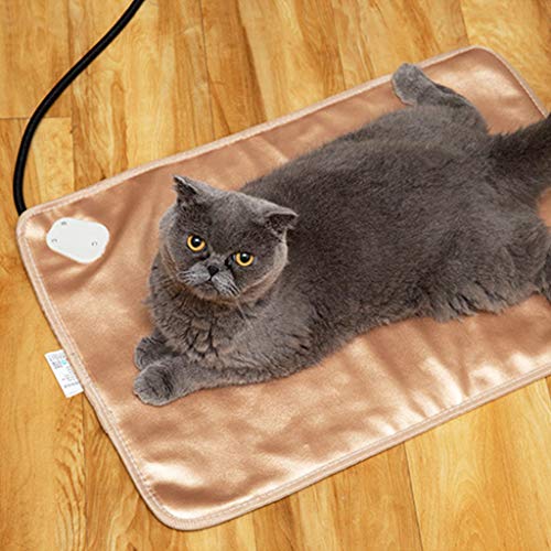 KINTRADE Almohadilla calefactora para Mascotas Alfombrilla de Cama para Gato con calefacción eléctrica Impermeable para Interiores Kit de Calentador de Perros para Gatos