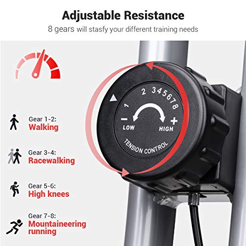 KUOKEL Bicicleta Estática Plegable Bicicleta Spinning Exercise Bike Resistencia Variable Ruido Bajo Monitor LCD Soporte para Teléfono Bicicleta de Ejercicio