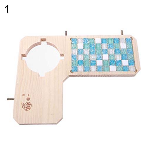 LbojailiAi - Pedal Rectangular de Madera para hámster de Mascotas, con Plataforma y Piedra de Cristal