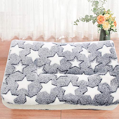 LPxdywlk Mascota Gatos para Perros Patas De Estrella Alfombrilla De Cama Manta De Vellón Cojín para Dormir Cálido Colchón Accesorios para Mascotas De Invierno 7# Los 79x60cm