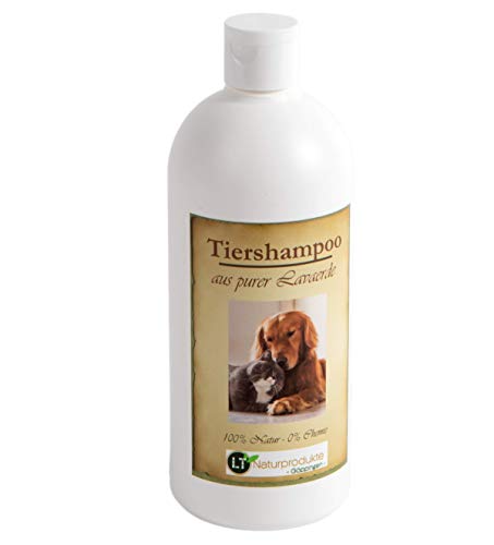 LT-Naturprodukte Animales Champú sin Química, seifenfrei, en Base a Lava Tierra, 500 ML, inodora antialérgico. Perros Champú Gato Piel Cuidado Cobertizos Pelo Largo Pelo Corto Suave Brillante Piel