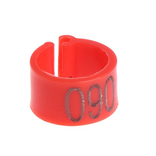 luosh 8mm Identificar Portador del Anillo, 100 Piezas numeradas Bandas de Patas de Aves Anillos de Patas de Aves de Corral para Canarios Aves Pollo codorniz Paloma Paloma Anillos 001-100