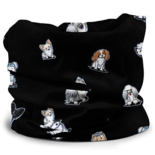 Máscara unisex multifuncional Happy Little Dogs Bandanas, deportiva, para el cuello, pasamontañas, pañuelo para la cabeza, pasamontañas